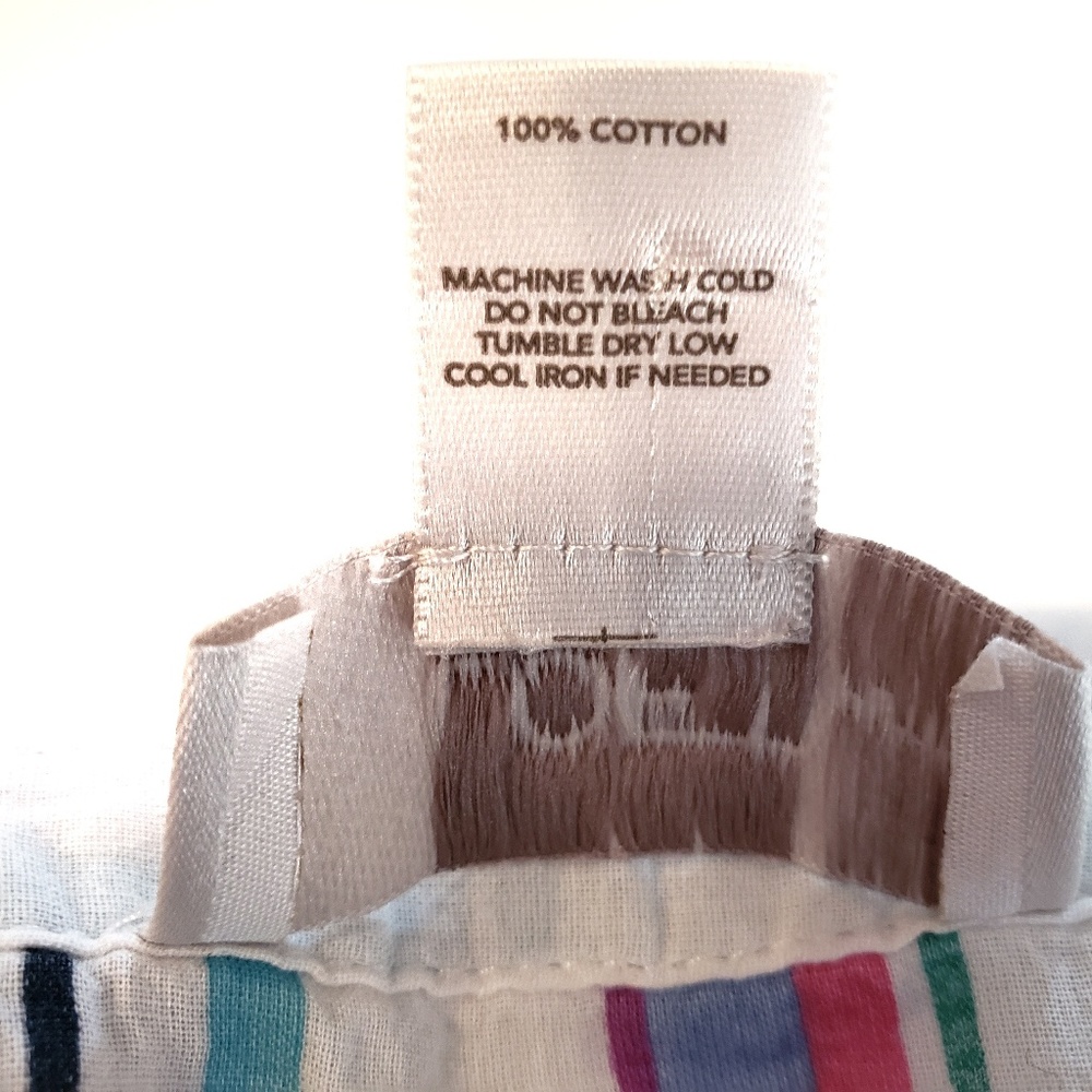 -Loft White Split Neck Tunic Stripes - image 5